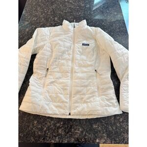 Patagonia Nano Puff Jacket Birch White Womens Large 84218 BCW FA25 NEW